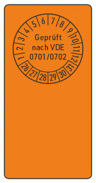 Kabelprüfaufkleber VDE 0701/0702