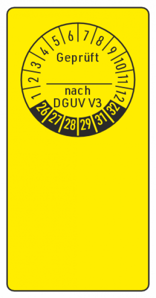Kabelprüfplakette DGUV V3