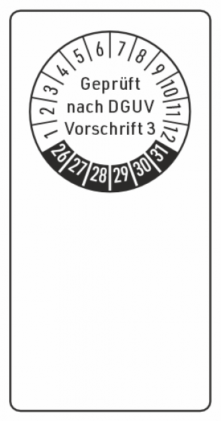 Kabelplakette DGUV V3