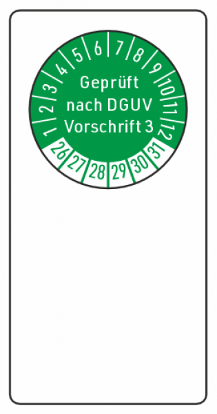 Kabelaufkleber DGUV V3