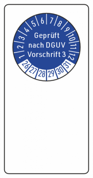Kabelprüfaufkleber DGUV V3