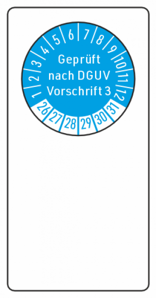 Kabelprüfplakette DGUV Vorschrift 3