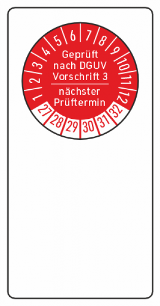 Kabelprüfplaketten DGUV Vorschrift 3