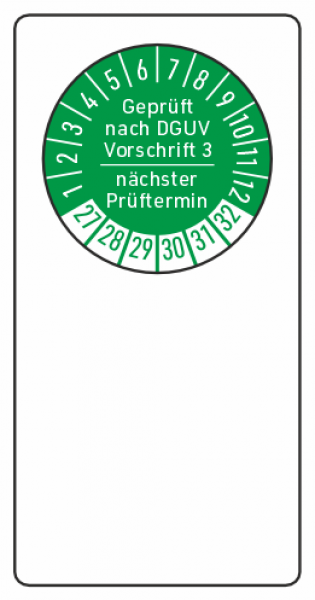Kabelprüfplaketten DGUV V3