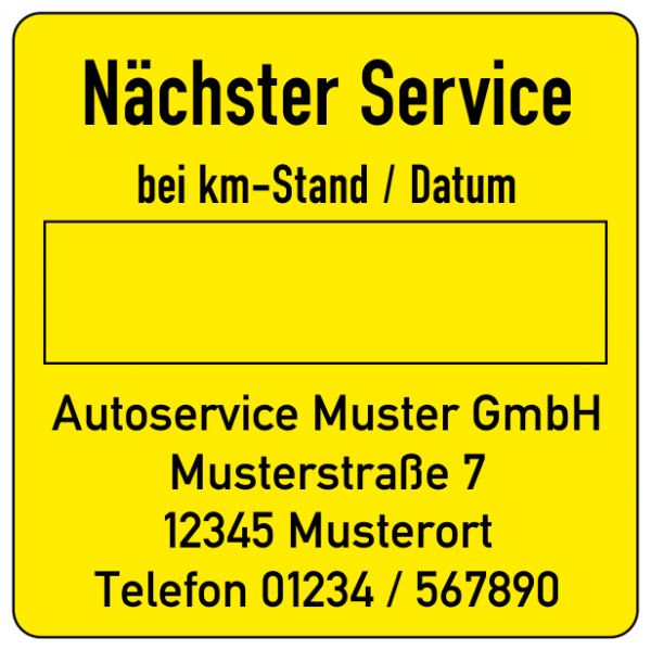 kfz-service-plakette