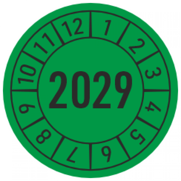 Prüfplakette 2029 grün