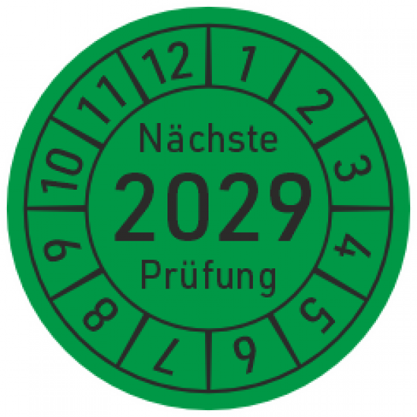 Jahresplakette 2029 grün