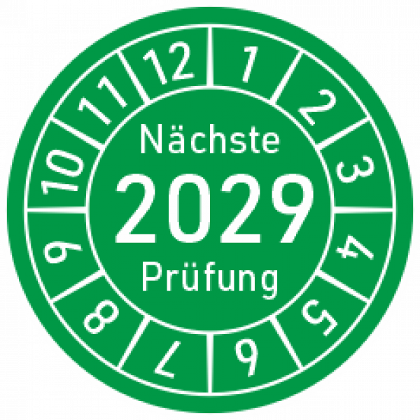 Jahresplakette 2029 grün