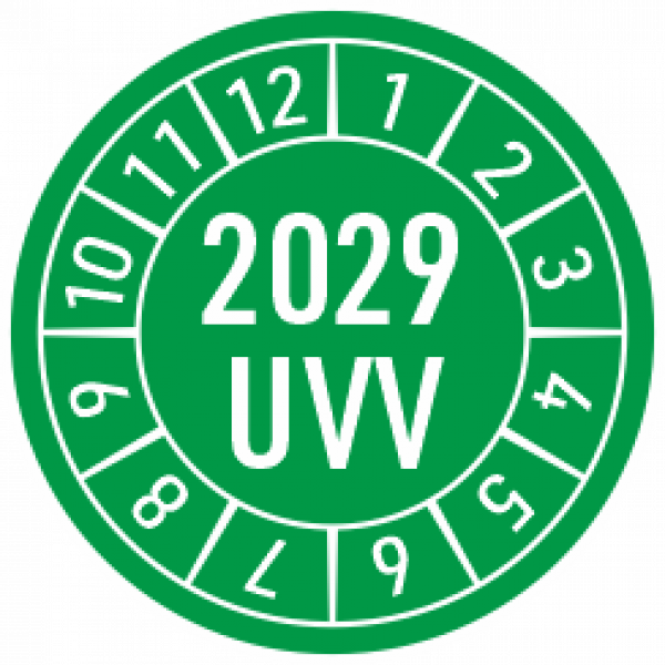 Prüfplakette UVV 2029