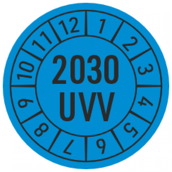 Prüfaufkleber UVV 2030