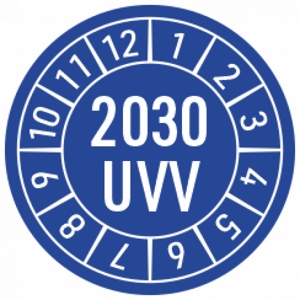 Prüfaufkleber UVV 2030