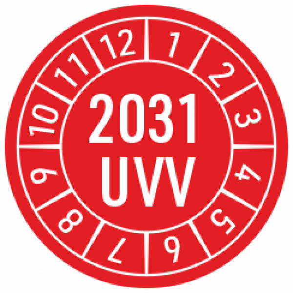 Prüfetiketten UVV 2031