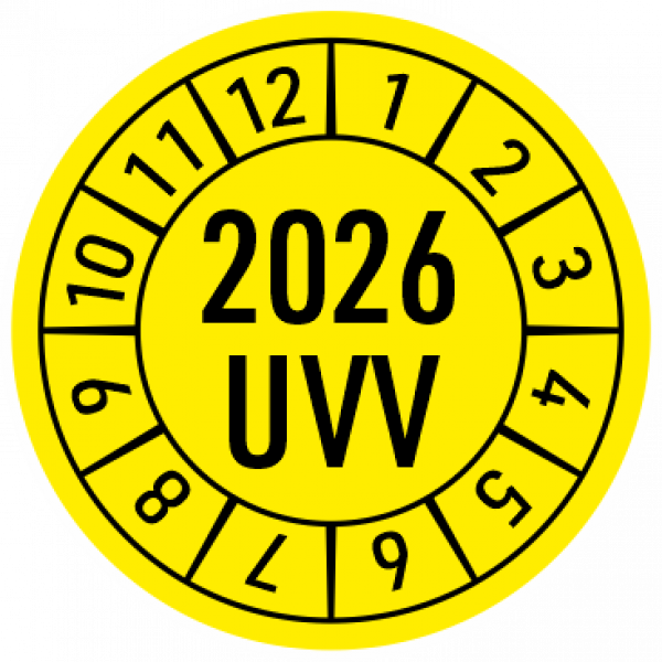 Prüfplaketten UVV 2026