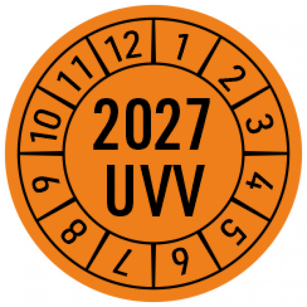 Prüfplaketten UVV 2027