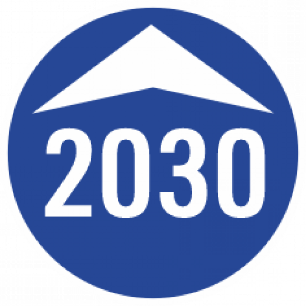Prüfaufkleber 2030 blau