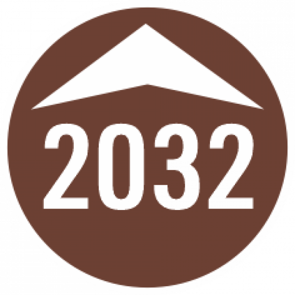 Prüfaufkleber 2032 braun