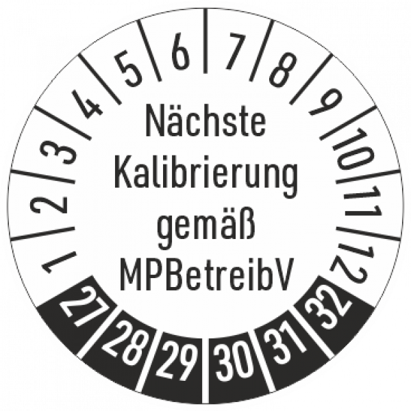 MTK Nächste Kalibrierung gemäß MPBetreibV
