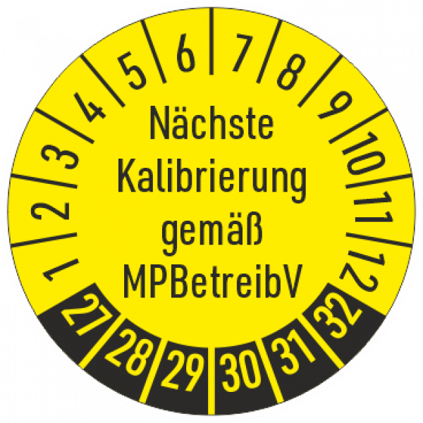 MTK Nächste Kalibrierung gemäß MPBetreibV