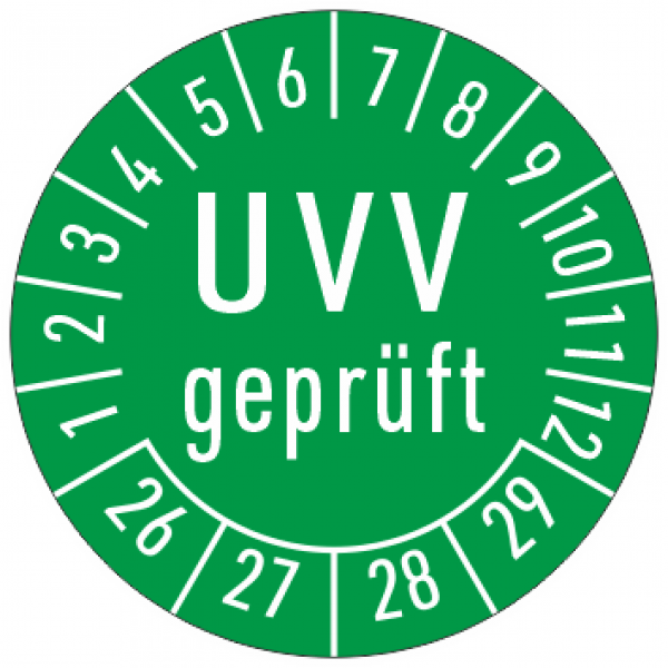 Prüfmarken UVV geprüft