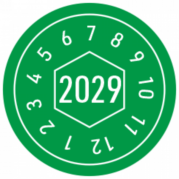 Prüfmarken 2029 grün