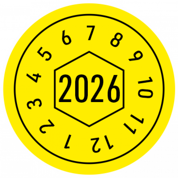 Prüfmarken 2026 gelb