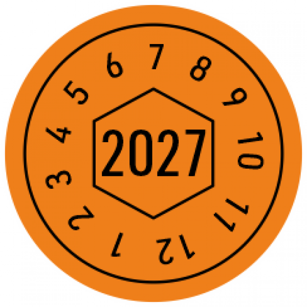 Prüfmarken 2027 orange