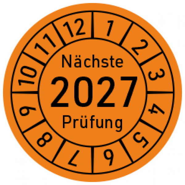 Prüfplaketten 2027 orange