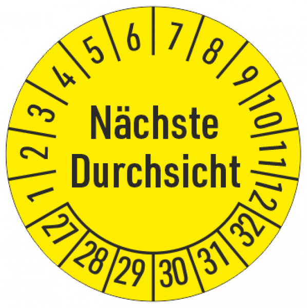 Prüfplaketten Nächste Durchsicht