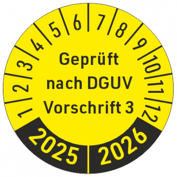 Plakette DGUV V3