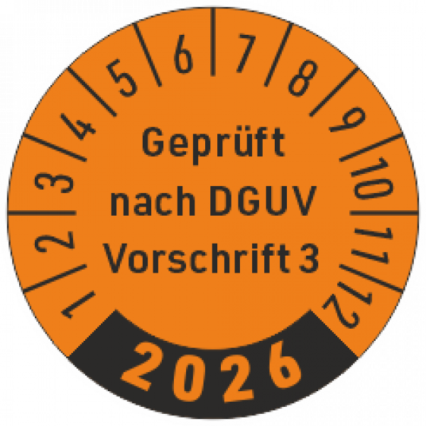 Prüfetiketten Geprüft nach DGUV Vorschrift 3