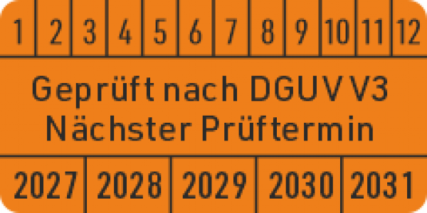 DGUV V3 Prüfplaketten