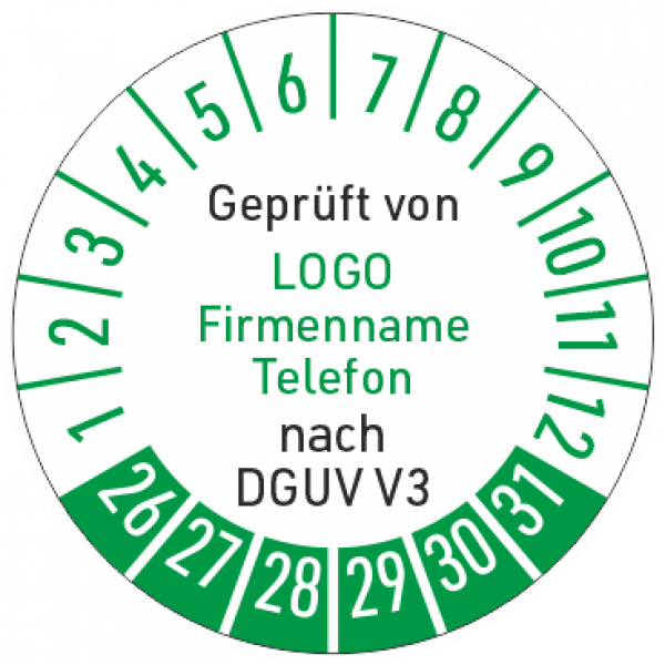 Pruefplaketten mit Logo Geprueft