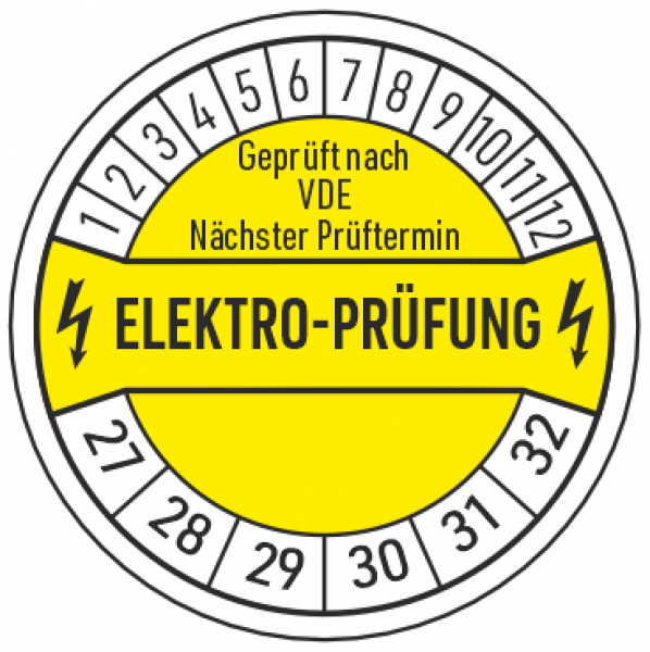 Prüfetiketten Elektro-Prüfung