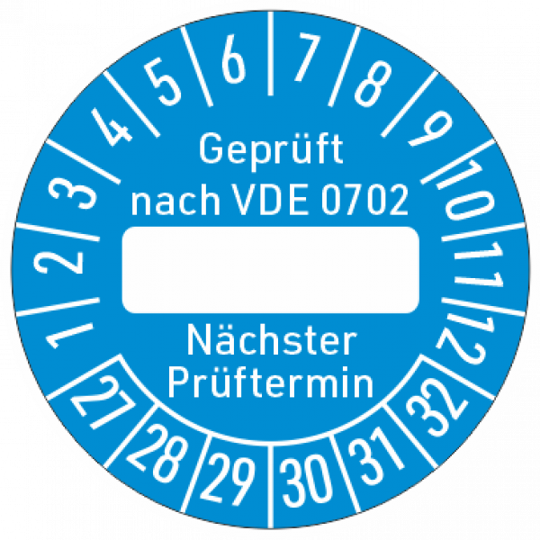 Prüfplakette VDE 702