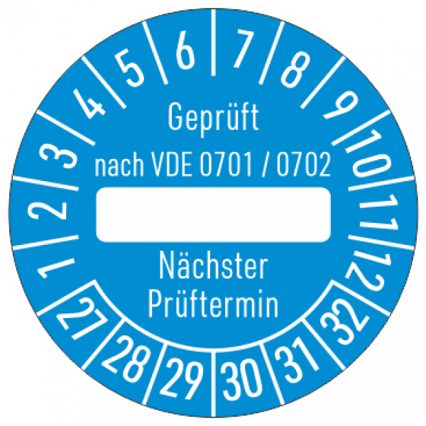 Prüfplakette VDE 701/702