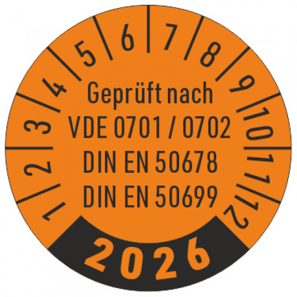 Prüfplaketten Geprüft nach VDE 0701/0702