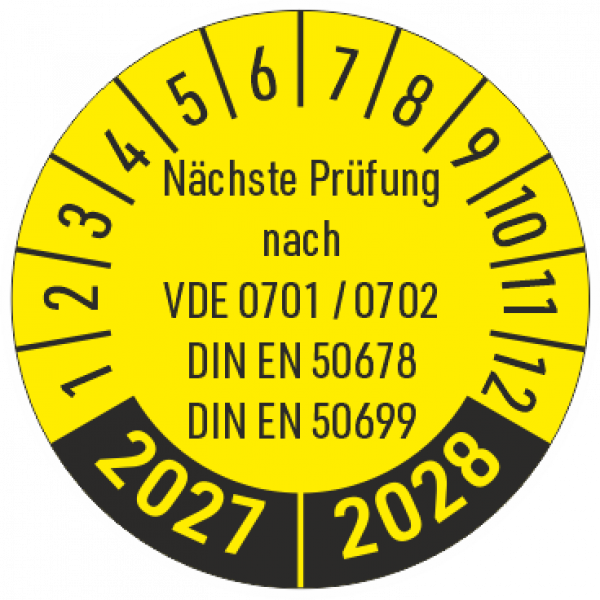 Prüfplaketten VDE 0701/0702