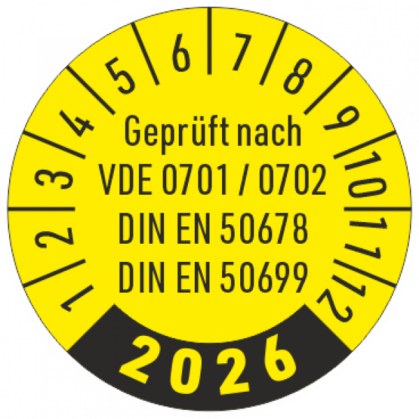 Prüfplaketten Geprüft nach VDE 0701/0702