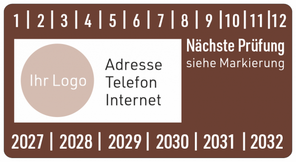 Wartungsplaketten braun